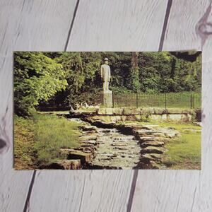 Jack Daniel Distillery Post Card Vintage Statue & Spring Lynchburg, Tenn